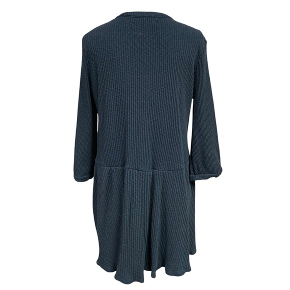 Free People Beach Blossom ribbed knit button front mini dress small - Picture 4 of 9